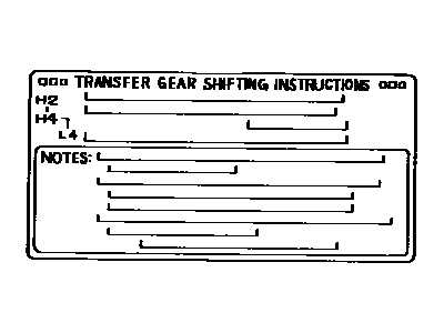 Toyota 36369-28030 Label, Transfer Information