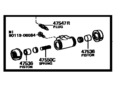 1987 Toyota Van Wheel Cylinder - 47550-39215