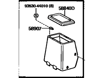 Toyota 58820-87003-14 Box Assy, Console Compartment