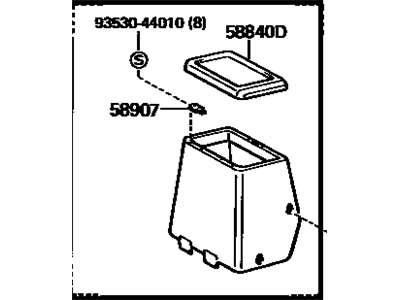 Toyota 58820-28010-03 Box Assembly, Console Compartment