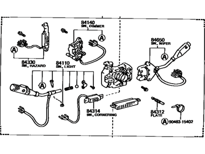 1989 Toyota 4Runner Turn Signal Switch - 84310-35250