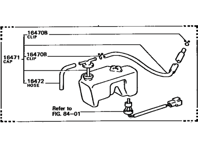 1984 Toyota Van Coolant Reservoir - 16470-71010