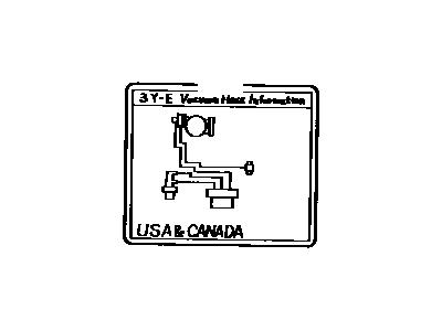 17792-73042 Toyota Engine Vacuum Hose Information Plate Illustration 1 of 1