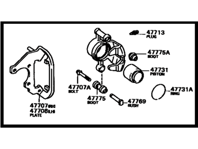 1988 Toyota Van Brake Caliper - 47730-28060