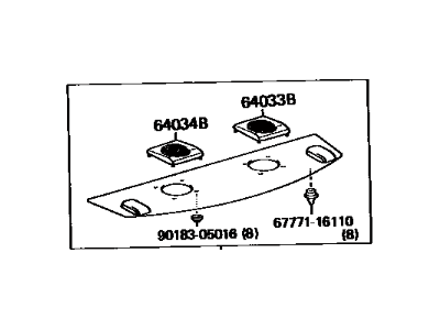 Toyota 64330-16270-W4 Panel Assy, Package Tray Trim