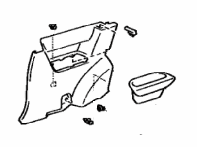 Toyota 62510-16580-04 Board, Quarter Inside Trim, RH