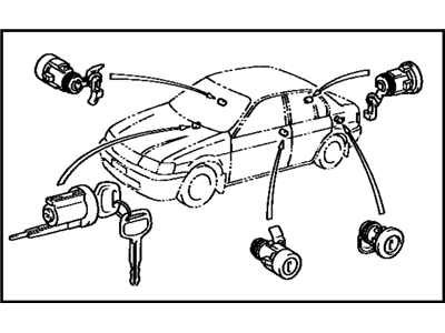 Toyota 69005-16770-C0 Cylinder Set, Lock