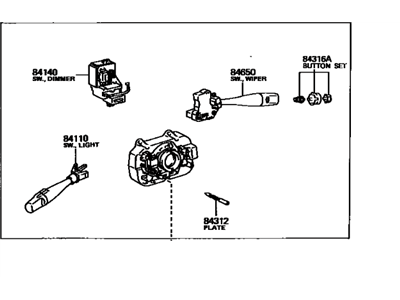 Toyota Tercel Turn Signal Switch - 84310-16560