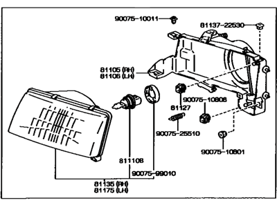 1993 Toyota Tercel Headlight - 81110-16500