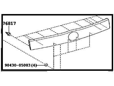 Toyota 76801-47070-A0 Garnish Sub-Assembly, Ba