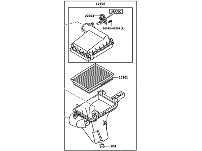 Toyota 17700-37261 Cleaner Assembly, Air W