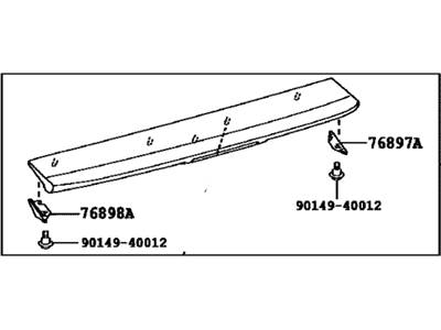 Toyota 76085-47907 Spoiler Sub-Assembly, Rear