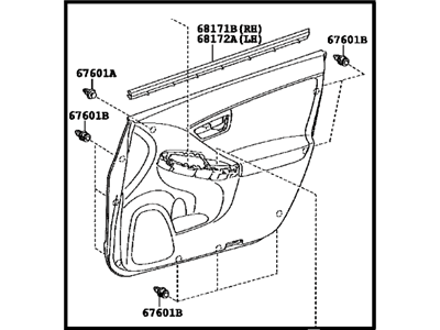 Toyota 67610-47611-G1 Panel Assembly, Front Door