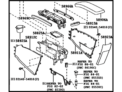 Toyota 58901-47090-B2 Box Sub-Assembly, CONSOL