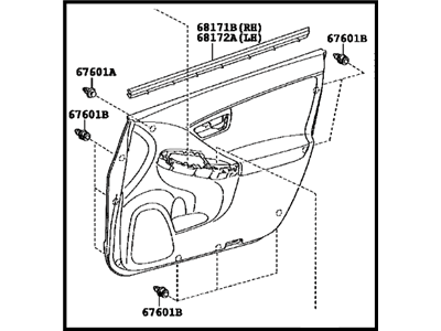 Toyota 67620-47601-E0 Panel Assembly, Front Door