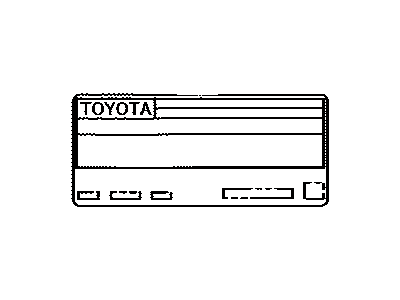 Toyota 11298-37140 Label, Emission Control Information