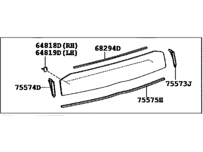 Toyota 64821-47030 Glass, Back Window Fix