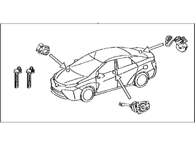 2016 Toyota Mirai Door Lock Cylinder - 69005-62030