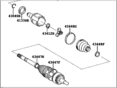 2020 Toyota Mirai Axle Shaft - 43420-62010