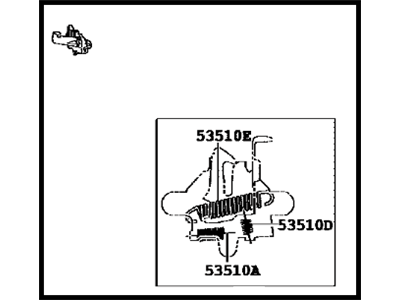 Toyota 53510-62020 Lock Assembly, Hood