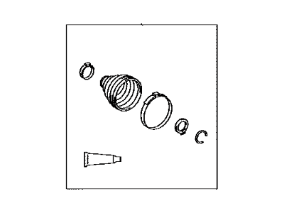 Toyota 04437-62010 Front Cv Joint Boot, Left