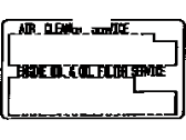 Toyota 17791-62010 LABEL, MAINTENANCE INFORMATION