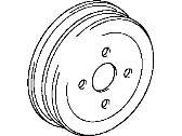 Toyota Echo Brake Drum - 42431-52011 Rear Brake Drum Sub-Assembly