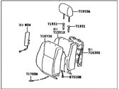 TOYOTA Genuine 71073-AA400-B0 Seat Back Cover TOYOTA Genuine 71073-AA400-B0 Seat Back Cover