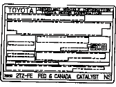 Toyota 11298-76032 PLATE, EMISSION CONTROL INFORMATION