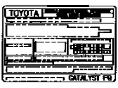Toyota 11298-7A270 PLATE, EMISSION CONTROL INFORMATION
