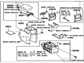 Toyota Highlander Center Console Base - 58810-0E090-B0 Box Assembly, Console