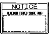 Toyota 11289-73020 PLATE, SPARK PLUG CAUTION