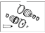 Toyota 04438-12301 Front Cv Joint Boot Kit, In Outboard, Right
