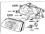 Toyota 81110-16550 Passenger Side Headlight Assembly