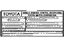 Toyota 11298-36430 Label, Emission Control Information