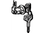 Toyota 69055-19185 Cylinder & Key Set, Luggage Lock