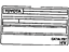 Toyota 11298-22030 Emission Control Information Plate