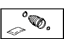 Toyota 04437-0R030 Front Cv Joint Boot, Right