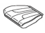 Toyota 71072-03011-D0 Front Seat Cushion Cover, Left(For Separate Type)
