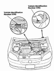 Toyota VIN Locations