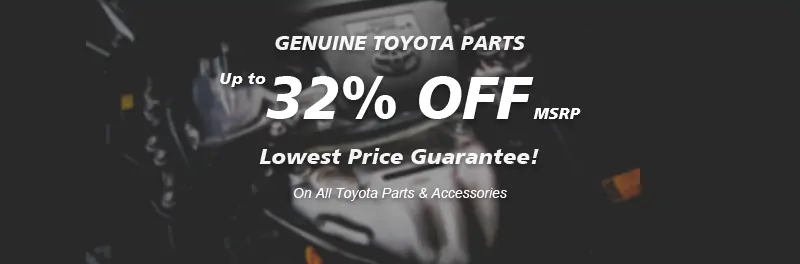 Genuine Toyota parts, Guaranteed low prices